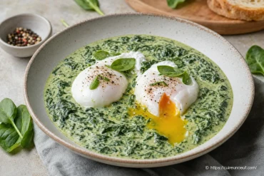 Œufs pochés à la crème d’épinards : recette veloutée facile et gourmande