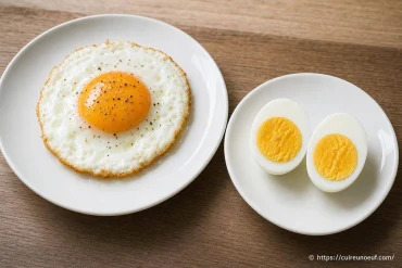 Œuf au plat plus calorique que l’œuf dur : quelle différence ?