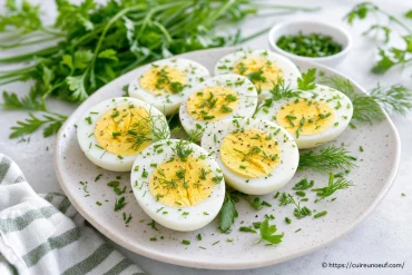 Œufs durs aux fines herbes : une recette fraîcheur facile