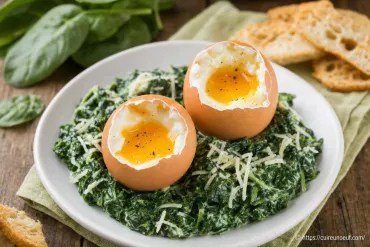 Œufs à la coque à la florentine : comment allier épinards et gourmandise