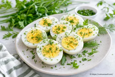 Œufs durs aux fines herbes : une recette fraîcheur facile