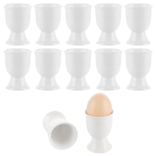 MUXHEL Lot de 12 coquetiers en porcelaine - 5 x 5 x 7 cm - P