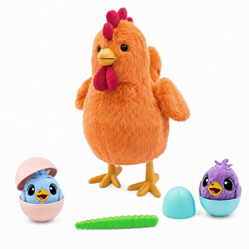 YH YUHUNG Jouet interactif en peluche Maman poule, chante et