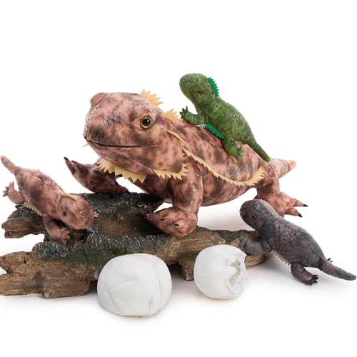 MorisMos de 6 en 1 Le lézard en Peluche avec bébés à lintéri