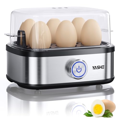 YASHE Cuiseur à œufs, cuisinier dœufs compact de 400 W, 6 œu