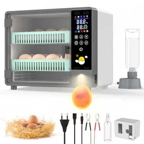 Couveuse Oeuf Automatique, Couveuse 24 Oeufs avec Double ali