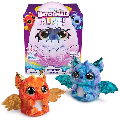 Hatchimals Alive Draggle Éclosion Secrète Peluches et Animau