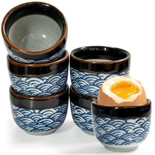 Noviatrix Coquetier Oeuf, Lot de 6 Porte Oeuf avec 6 Cuillèr