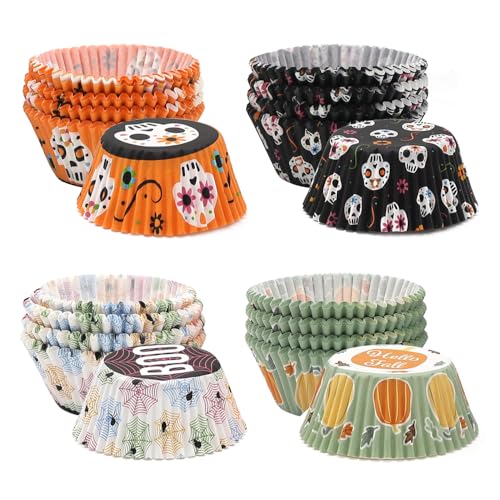 400 Pièces Cassette Muffins Papier Thème Halloween Caissette