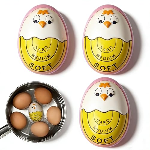 3 Pièces Minuteur à Œufs Changement de Couleur réutilisable